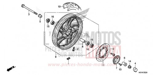 ROUE AVANT SH125ADE de 2014